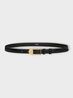 Celine Celine Belt, Black, Bc-25 18Mm Taurillon Leather Belt in Black w/ Gold Buckle