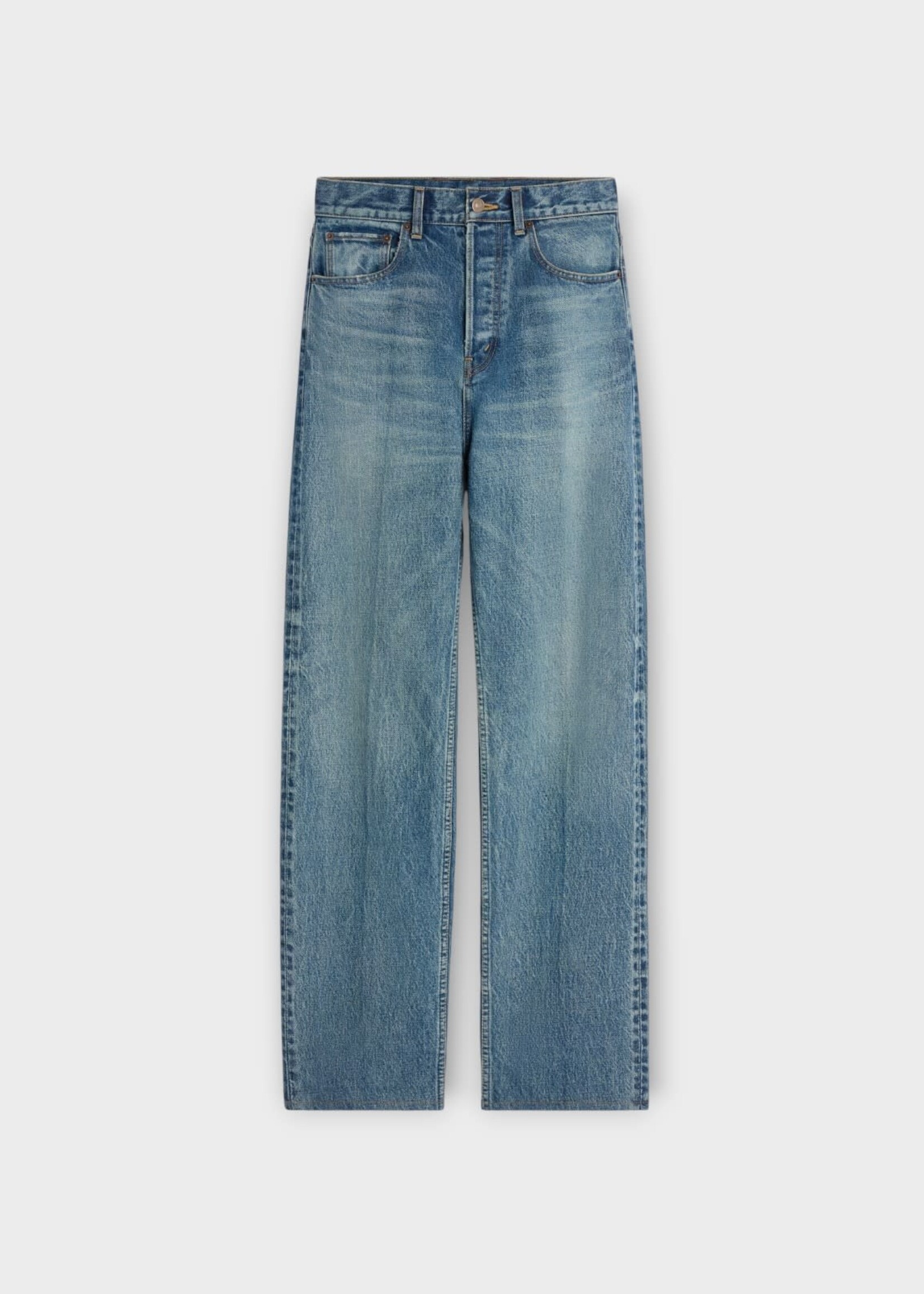 Celine Celine Jeans, Blue, Boyfriend Jeans 001 Cotton Denim Pants in Vivienne Glass