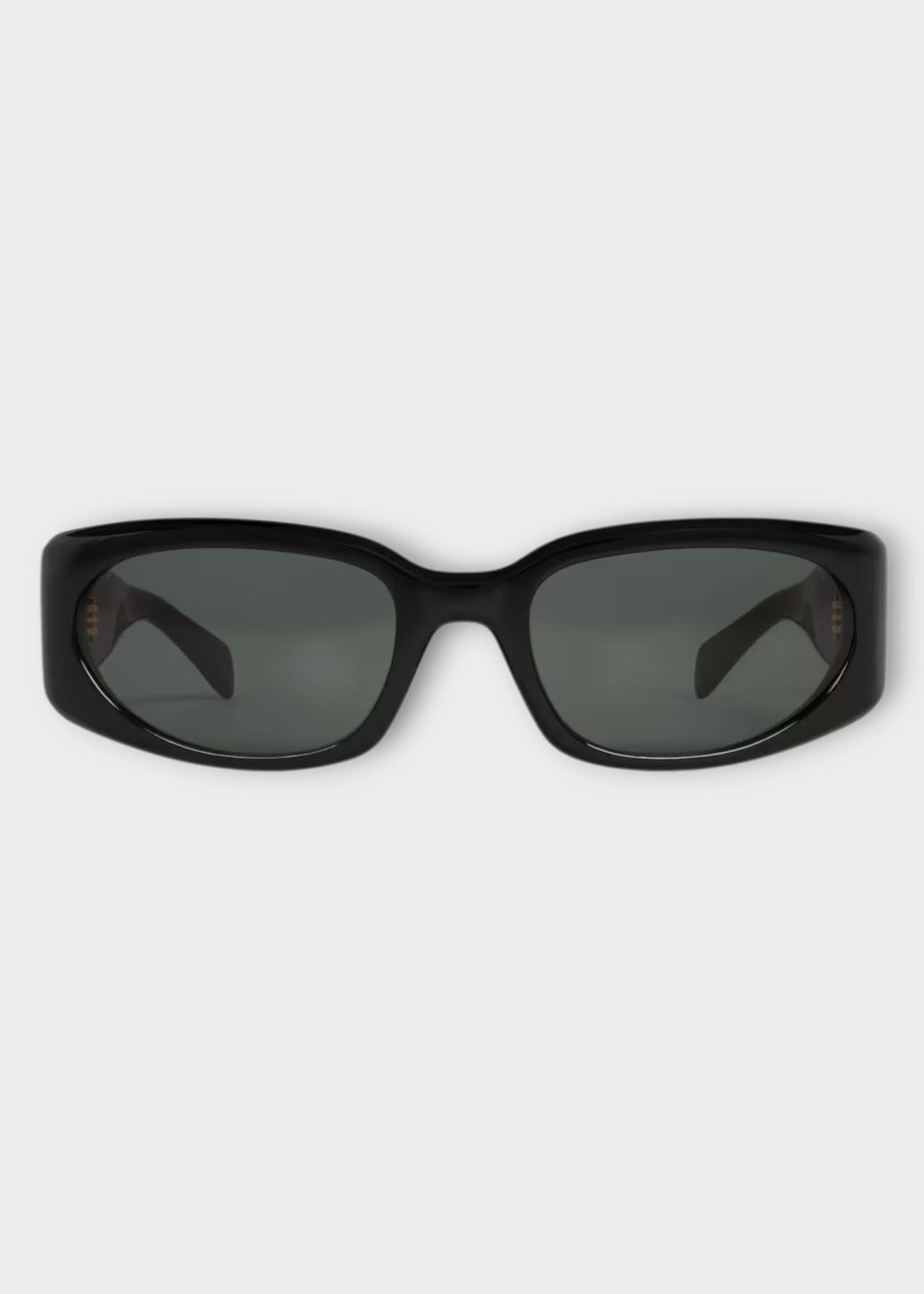 Celine Celine Sunglasses, Black, Journey Rectangular Acetate Frame in Black w/ Black Lenses