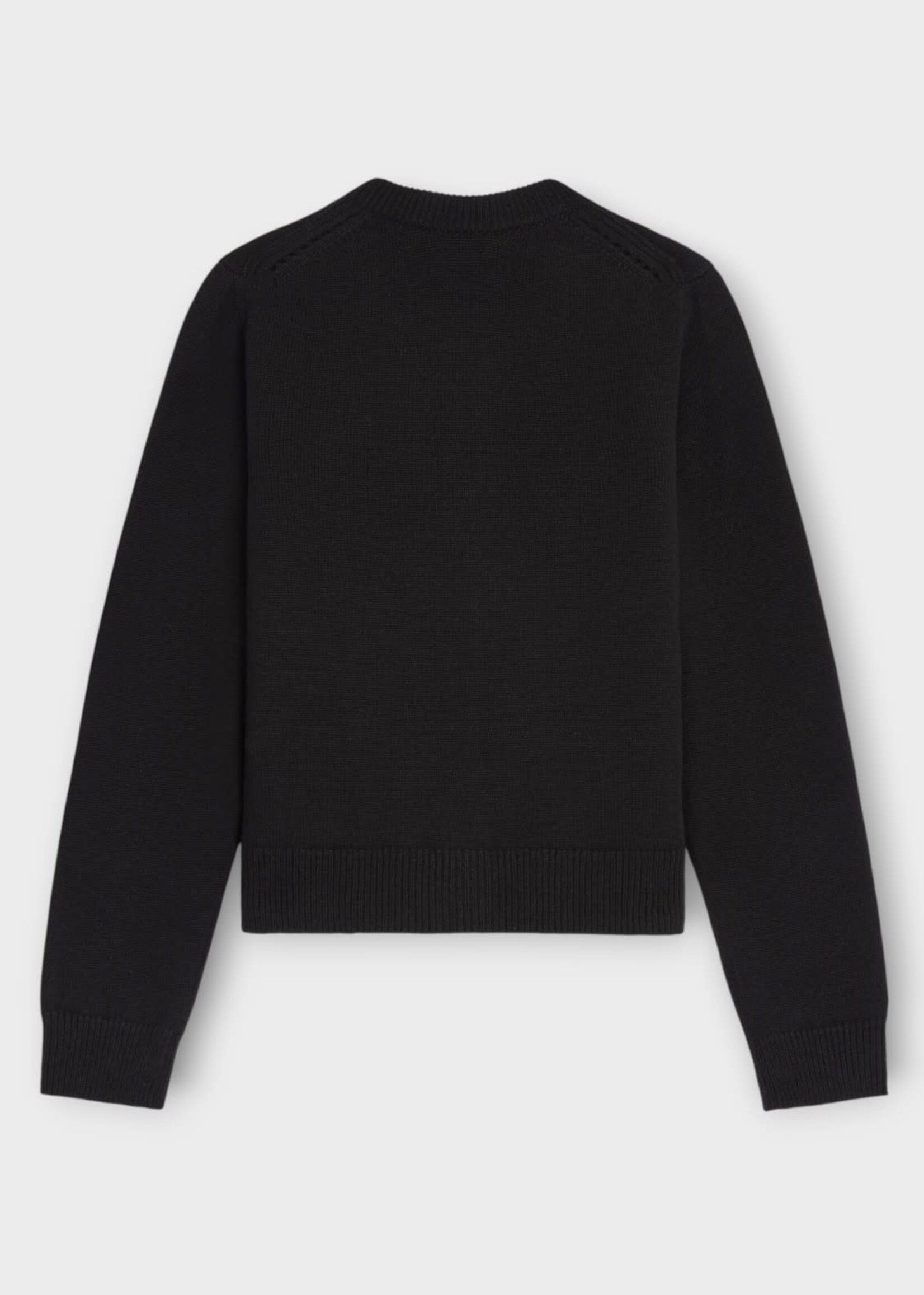 Celine Celine Knitwear, Black, Heritage Cashmere Twinset Crew Neck Buttoned Cardigan