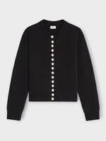 Celine Celine Knitwear, Black, Heritage Cashmere Twinset Crew Neck Buttoned Cardigan