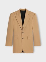 Celine Celine Jacket, Brown, Colonne Wool Single Breast Blazer in Caramel