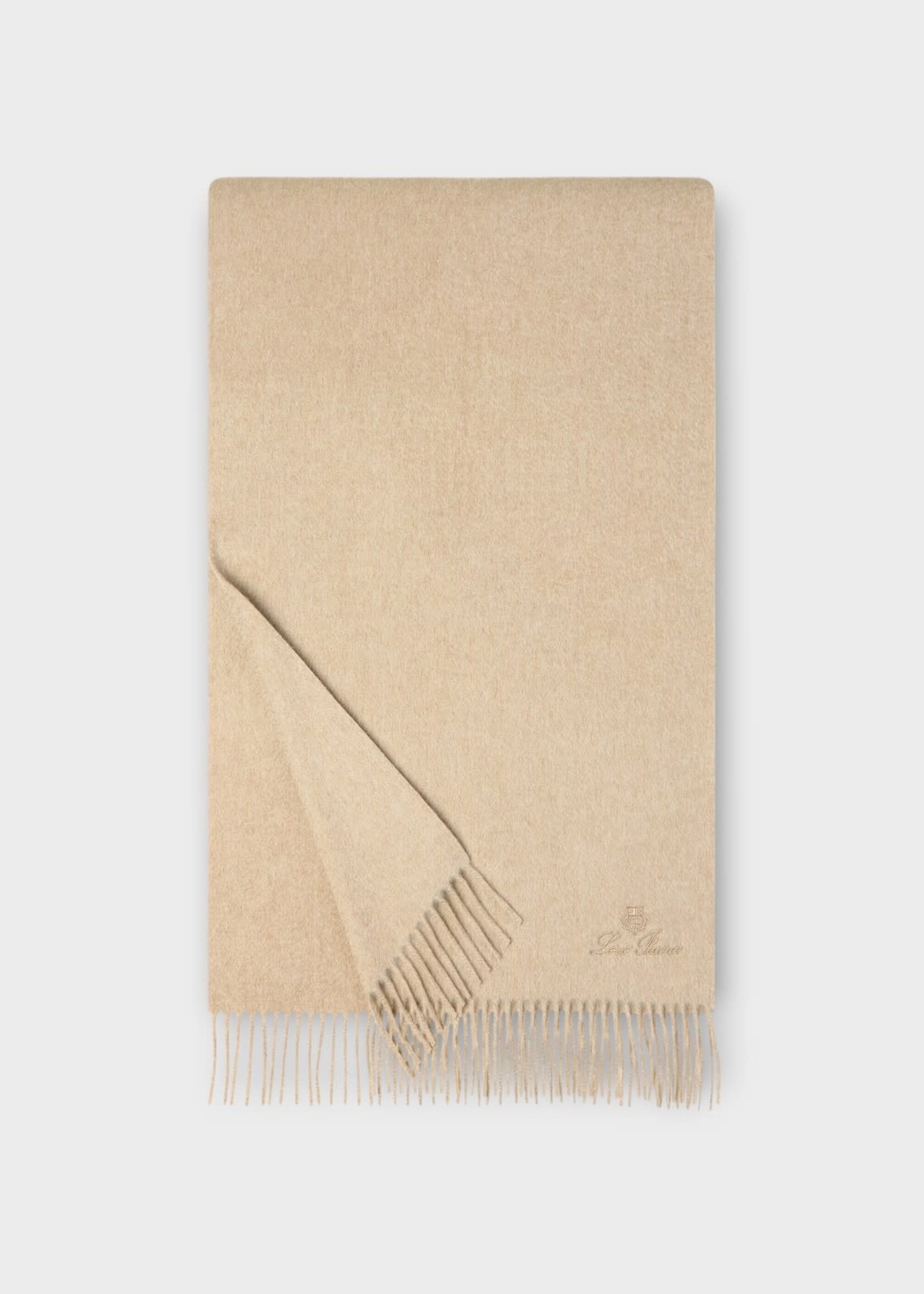 Loro Piana Loro Piana Scarf, Beige, Grande Unita Cashmere Fringed Scarf In Warm Sand Melange