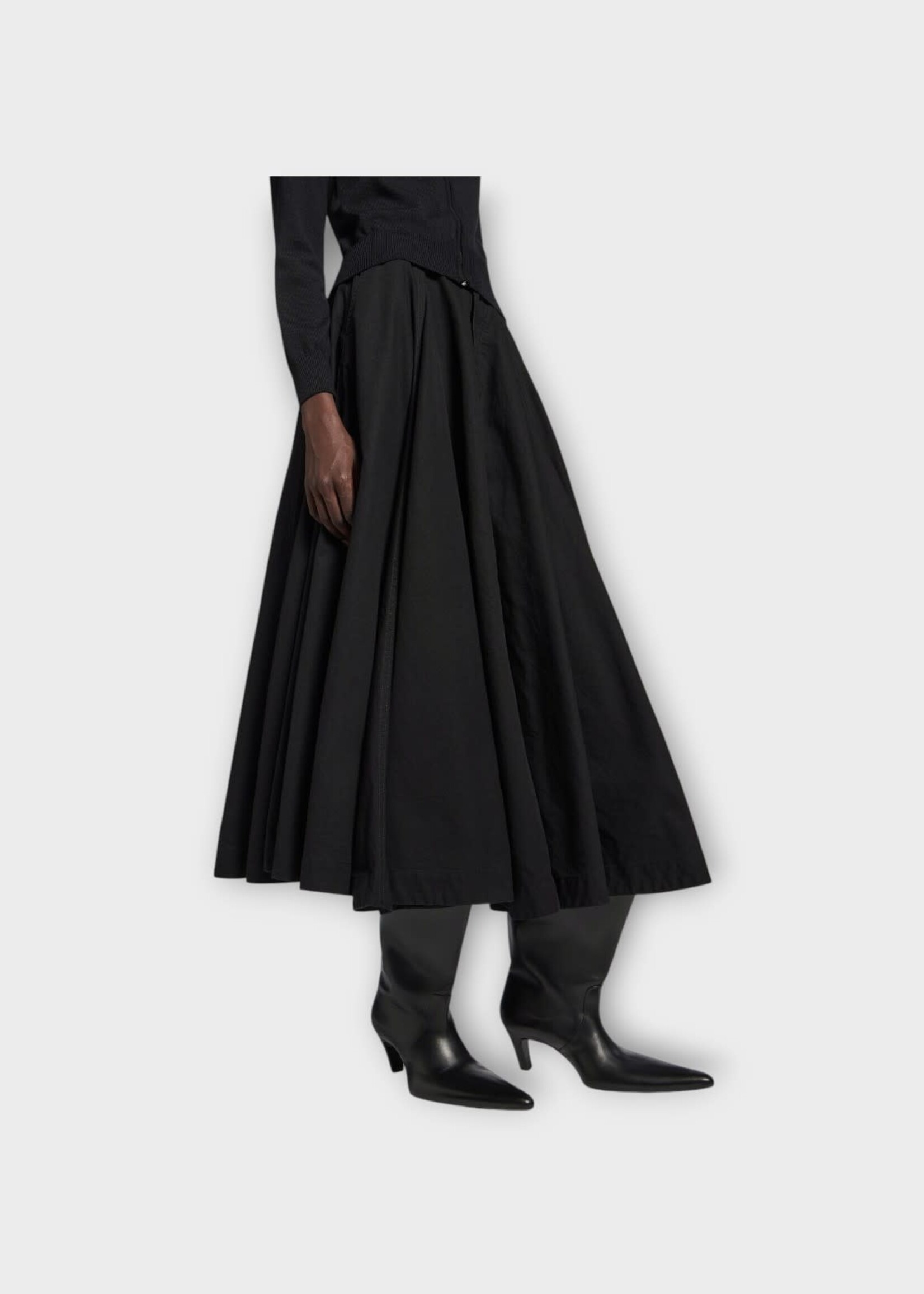 Balenciaga Balenciaga Skirt, Black, Godet Cotton Maxi Skirt in Black #103