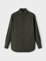 Loro Piana Loro Piana Shirt, Green, Thea Cashmere & Flannel Penny Collar Shirts In Green & Tundra Wales