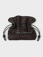 Loewe Loewe Bag, Multi, Flamenco Woven Nappa Medium Clutch Bag In Black & Brown
