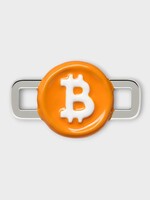 Poubel Poubel Charm, Print, Bitcoin Charm Painted Enamel w/ Sterling Silver