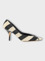 Jacquemus Jacquemus Heels, Multi, Tourni Twisted Pumps In Natural & Black