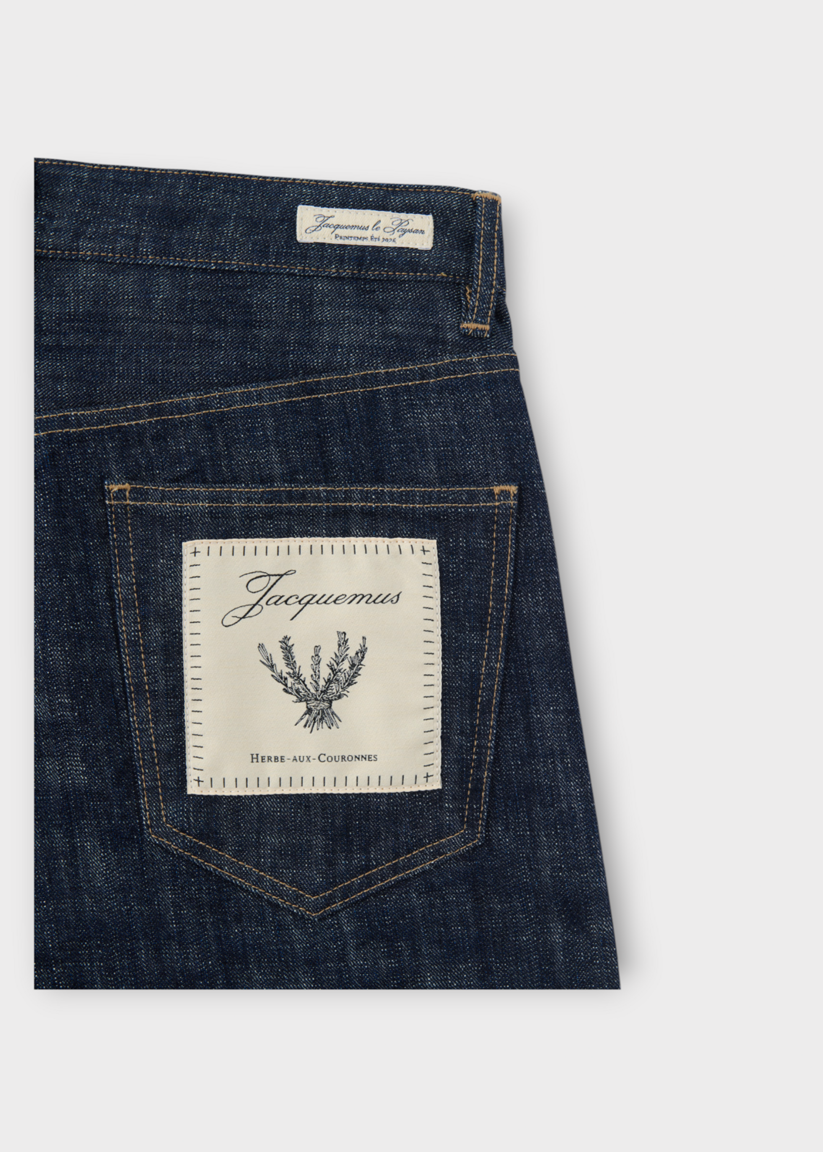 Jacquemus Jacquemus Jeans, Navy, Le De-Nimes Droit Straight Leg Denim Pants In Navy