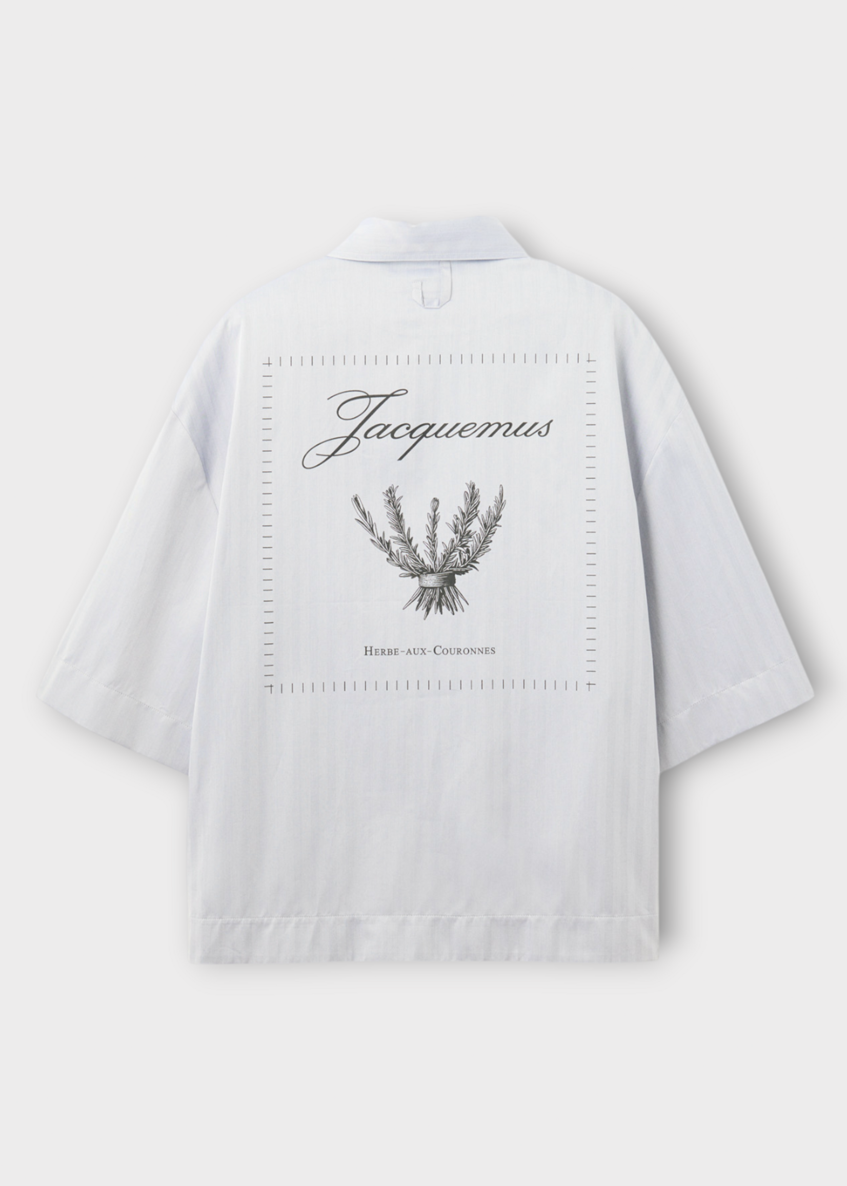 Jacquemus Jacquemus Shirt, Blue, Gardian Sort Sleeve Shirt In Rosemary Light Blue & Black