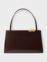Jacquemus Jacquemus Bag, Brown, Le Salon Clutch Bag In Dark Burgundy