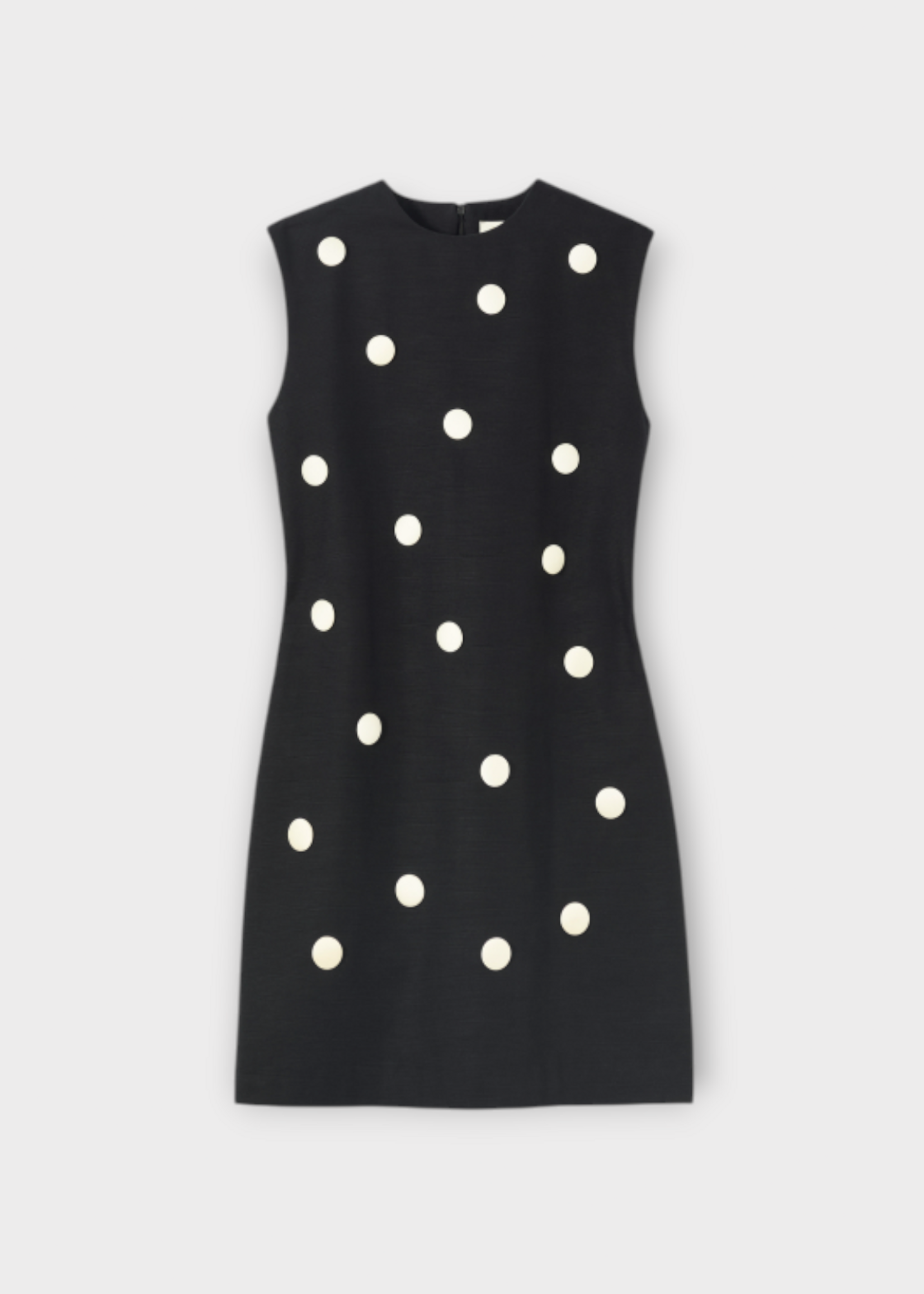 Destree Destree Dress, Print, Carole Sleeveless Mini Dress in Black & White w/ Dots Print