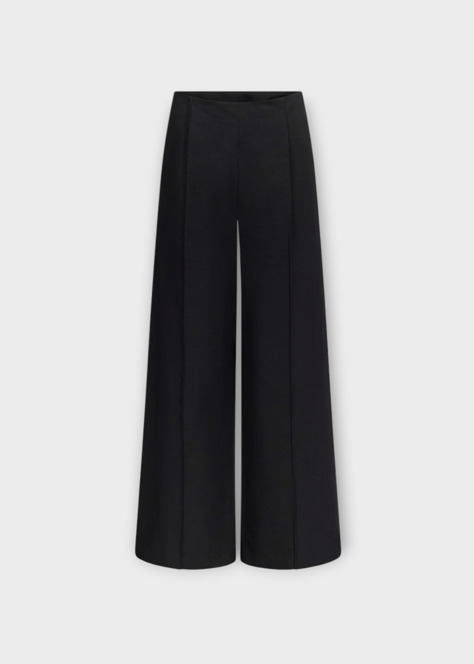 Destree Destree Trousers, Black, Martha Cotton Tailored Wide Legs Pants In Black
