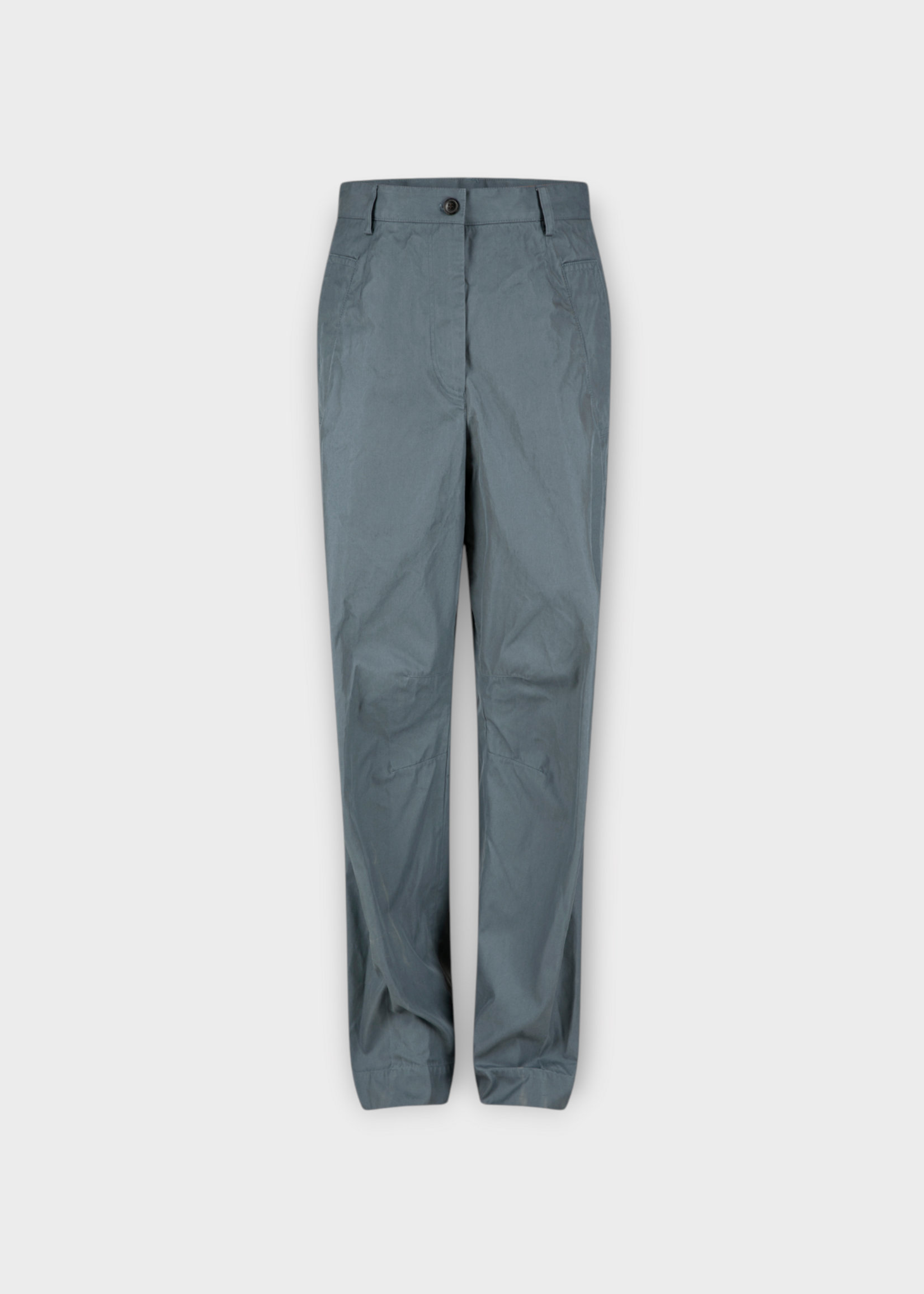 Dries Van Noten Dries Van Noten Trousers, Green, Pincks Cotton Straight Leg Pants In Bottle