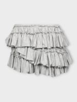 Dries Van Noten Dries Van Noten Shorts, Grey, Huryl Cotton Ruffled Mini Shorts In Grey Melange
