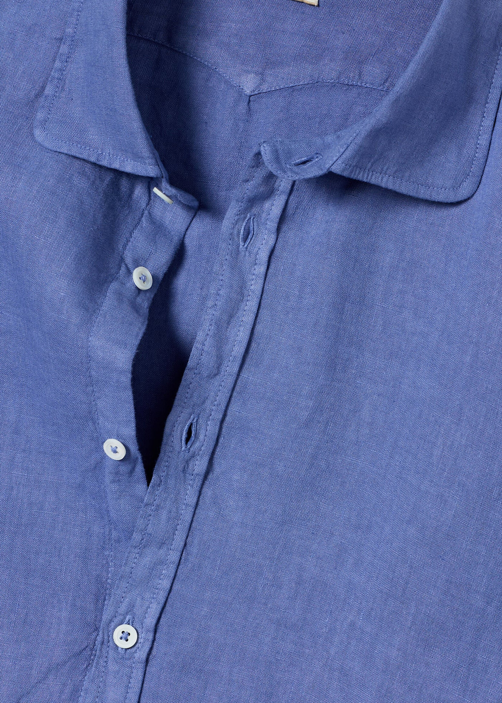 Massimo Alba Massimo Alba Shirt, Blue, Canary Linen Classic Linen Shirt in Tulip