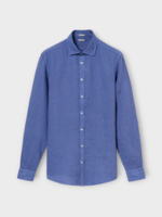 Massimo Alba Massimo Alba Shirt, Blue, Canary Linen Classic Linen Shirt in Tulip