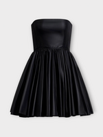 Alaia Alaia Dress, Black, Peplum Shiny Nylon A-Line Dress