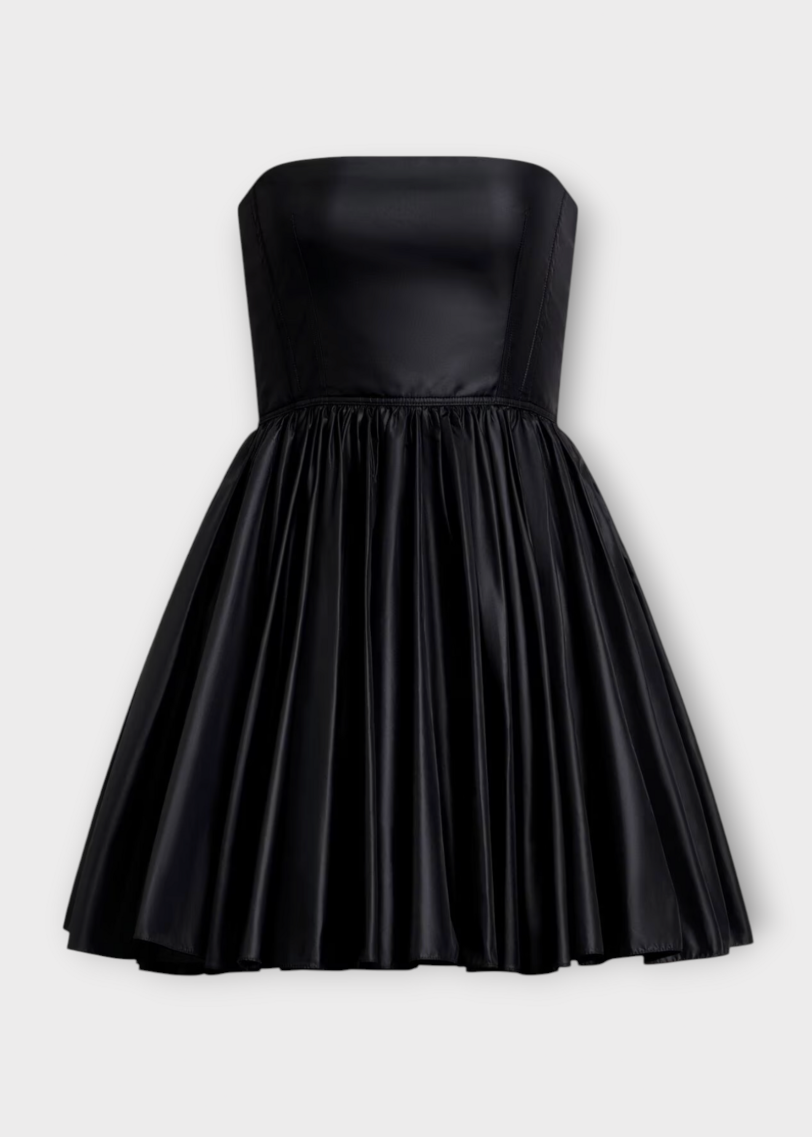 Alaia Alaia Dress, Black, Peplum Shiny Nylon A-Line Dress