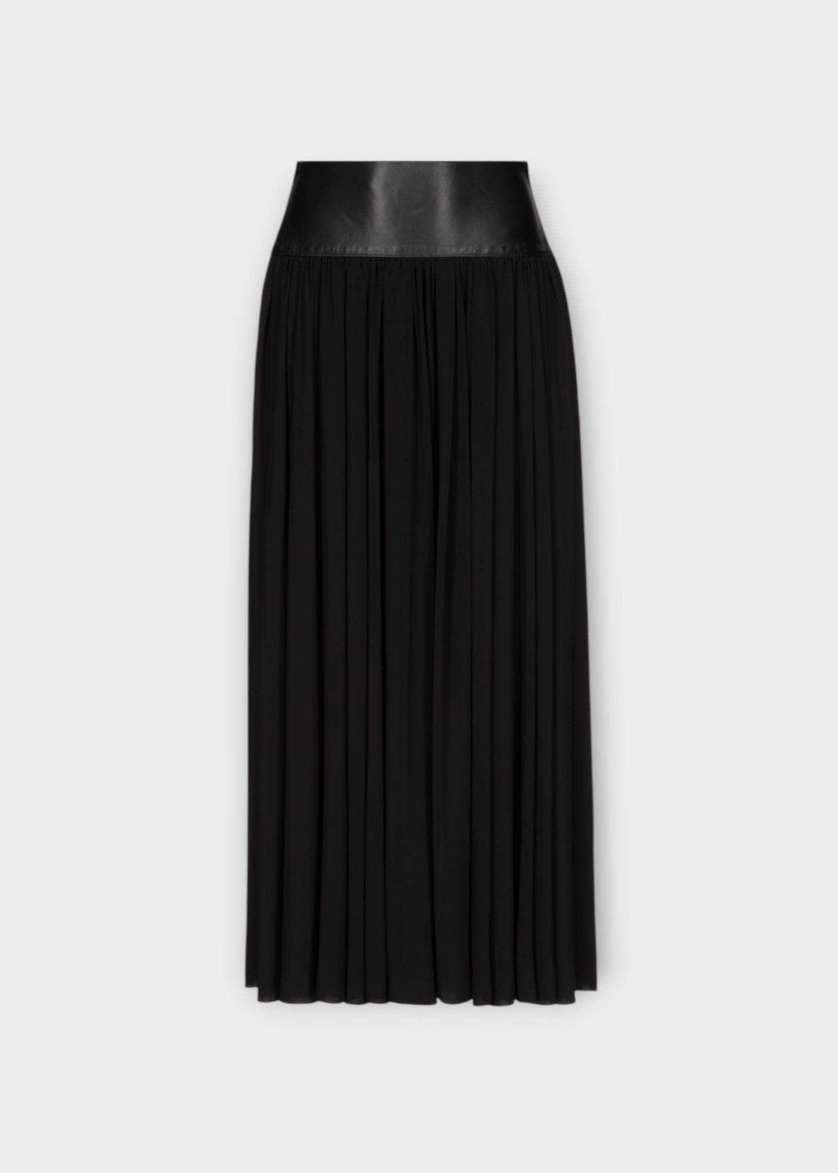 Alaia Alaia Skirt, Black, Belted Pleated Midi Skirt in Black