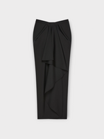 Givenchy Givenchy Skirt, Black, Wool & Mohair Wrapped Long Skirt In Black