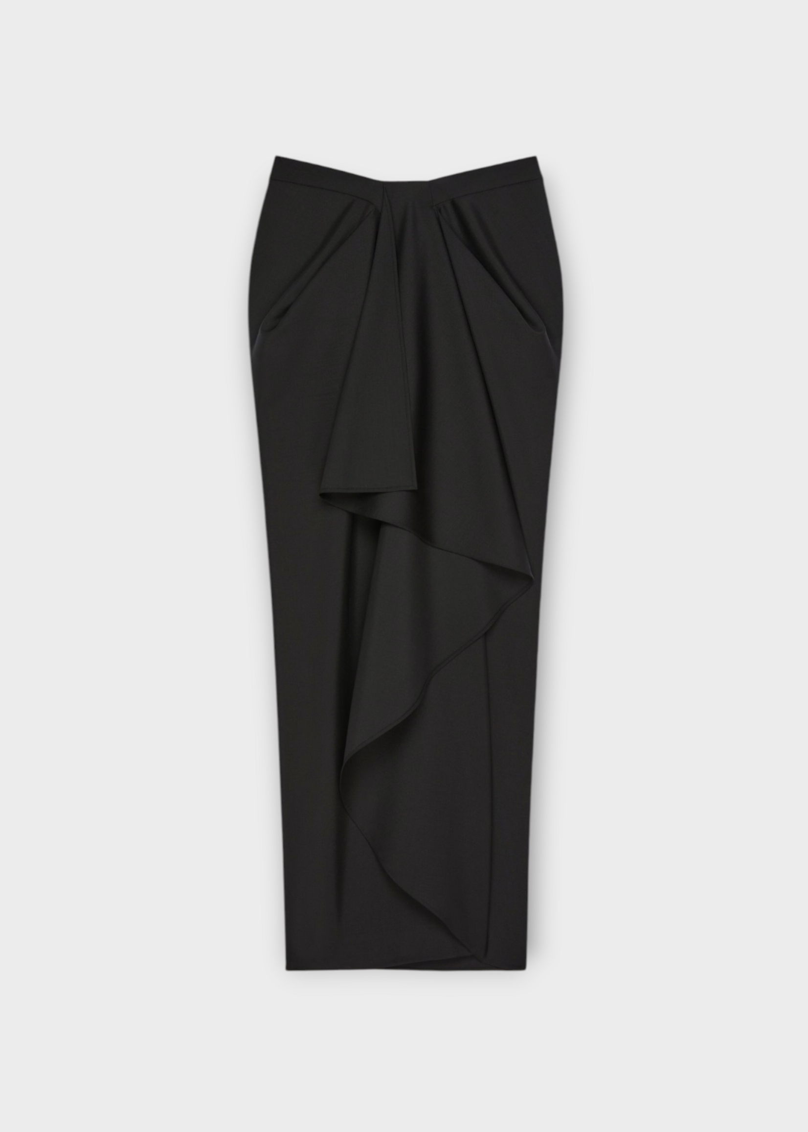 Givenchy Givenchy Skirt, Black, Wool & Mohair Wrapped Long Skirt In Black