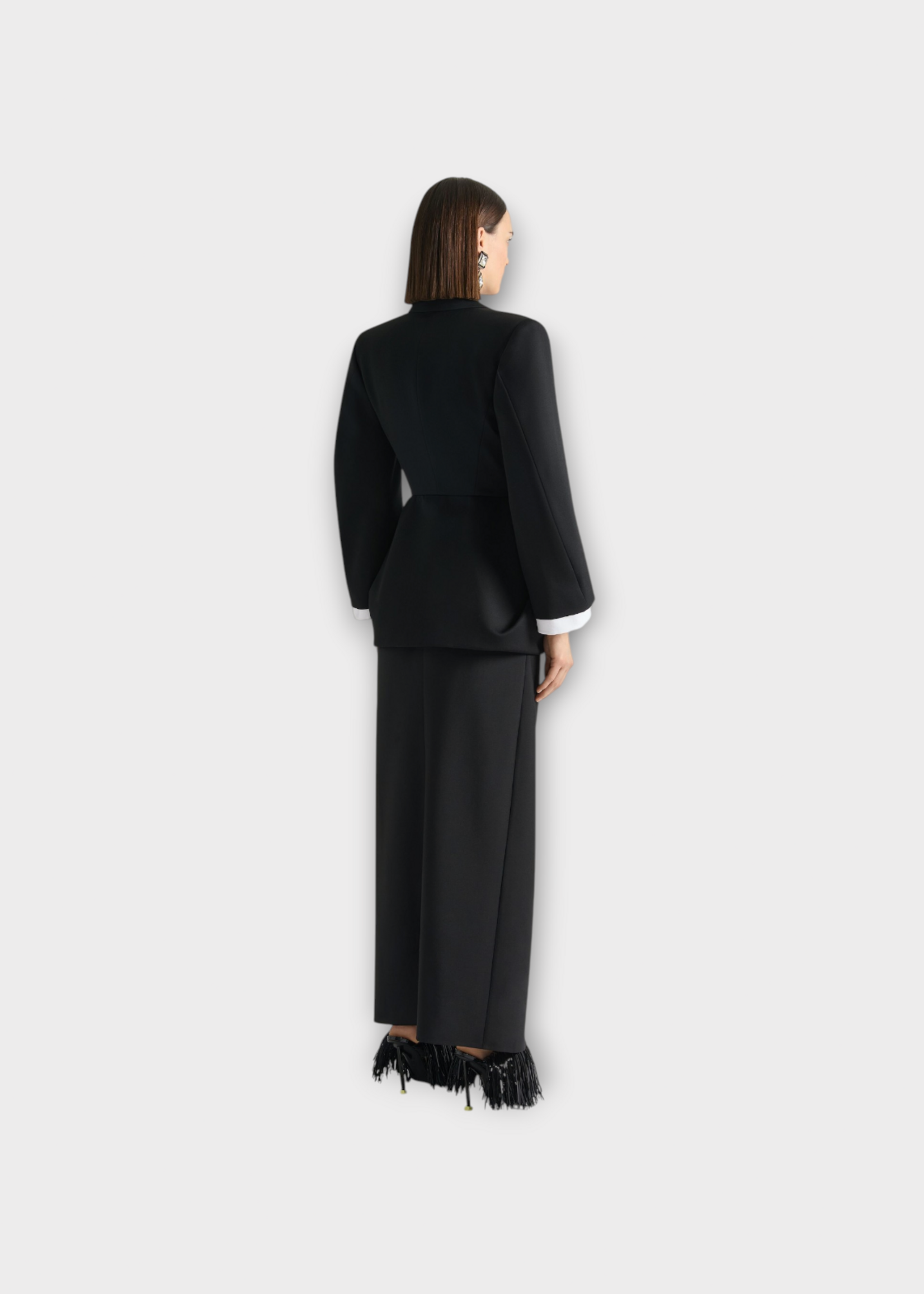 Givenchy Givenchy Skirt, Black, Wool & Mohair Wrapped Long Skirt In Black