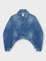 Givenchy Givenchy Jacket, Blue, Trapeze Cotton Denim Jacket In Medium Blue