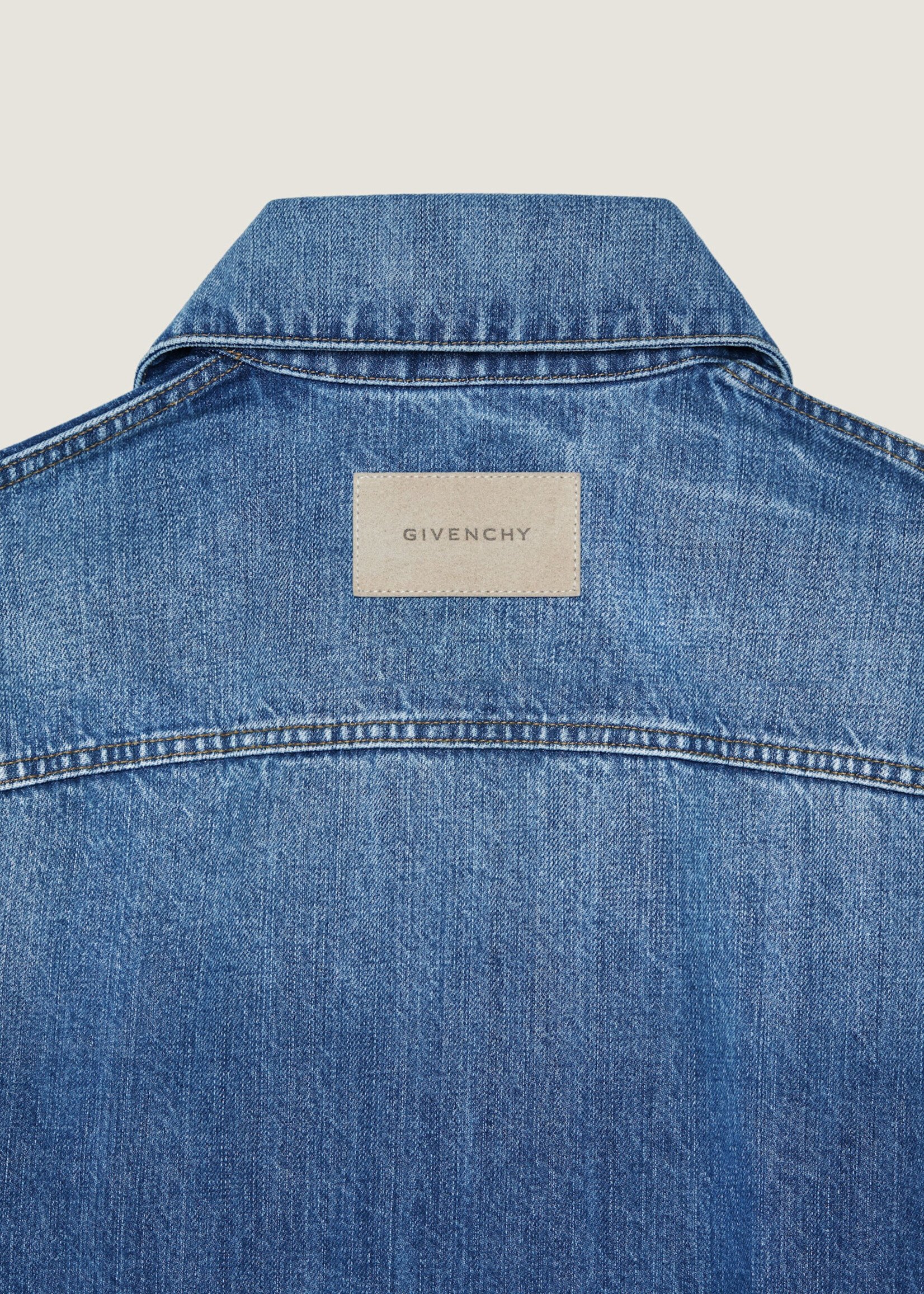 Givenchy Givenchy Jacket, Blue, Trapeze Cotton Denim Jacket In Medium Blue