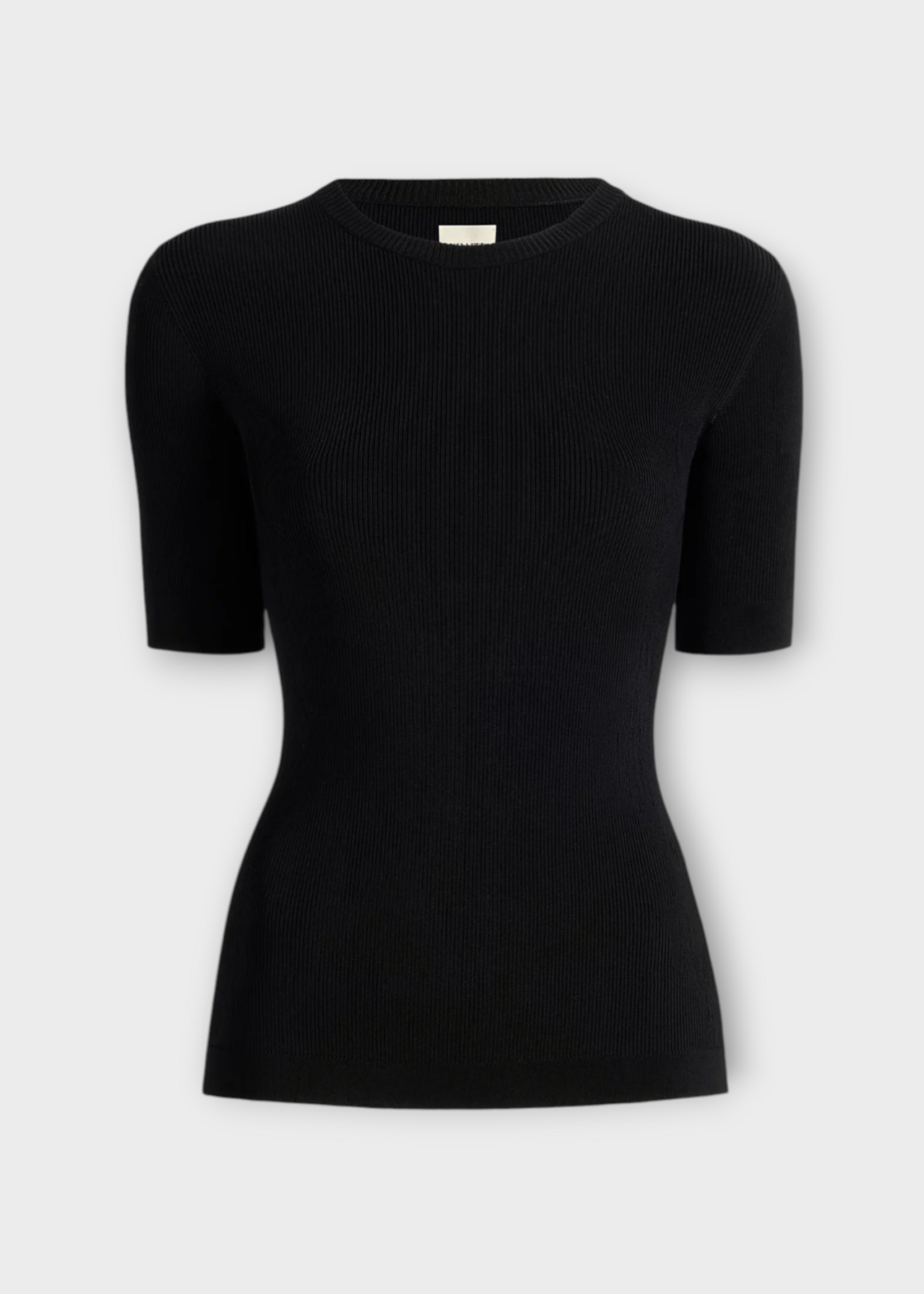 Khaite Khaite Top, Black, Maj Crew Neck Short Sleeve Top In Black