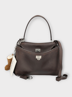 Balenciaga Balenciaga Bag, Brown, Rodeo Small Calf Leather Top Handle Bag In Espresso w/ Detachable Strap & Keyring