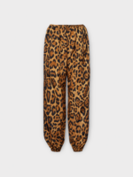 Alaia Alaia Trousers, Print, Low Waist Balloon Pants in Black & Caramel w/ Leopard Print
