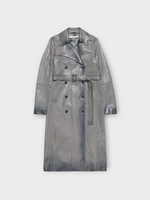 Acne Studio Acne Studio Jacket, Grey, Leather Belted Trench Coat In Anthracite Grey #21