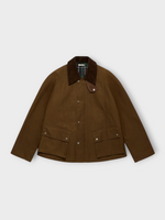 J.W. Anderson J.W.Anderson Jacket, Green, Waxed Cotton Raglan Sleeve Outdoor Jacket In Dark Olive