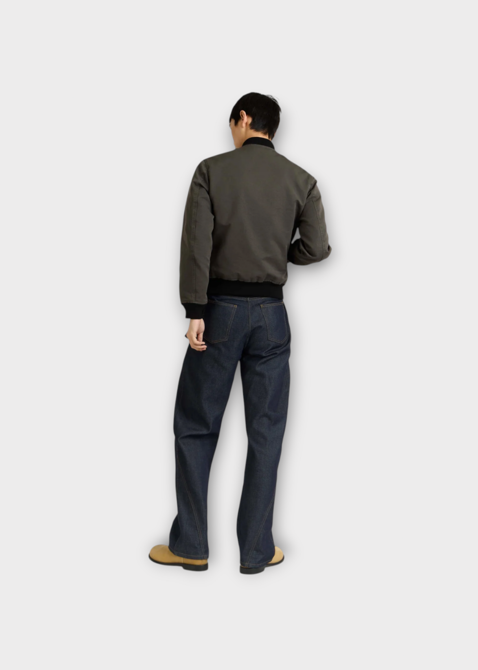 J.W.Anderson J.W.Anderson Jacket, Grey, Corded Cotton Deck Jacket In Dark Grey