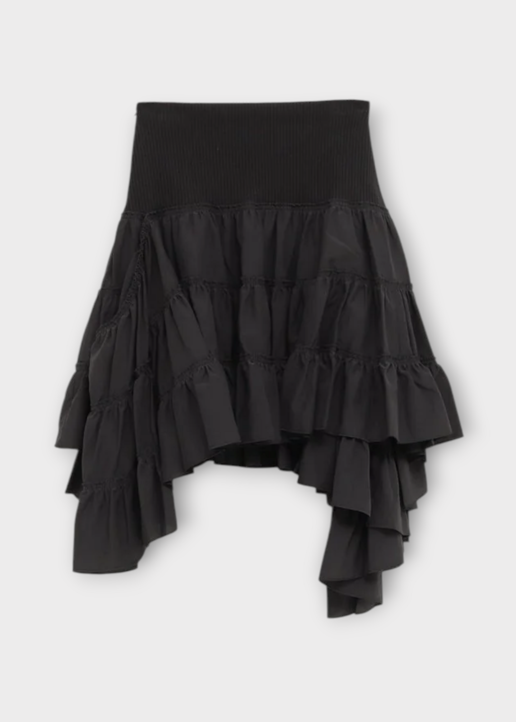 J.W. Anderson J.W.Anderson Skirt, Black, Ruffled Asymmetric Skirt In Black