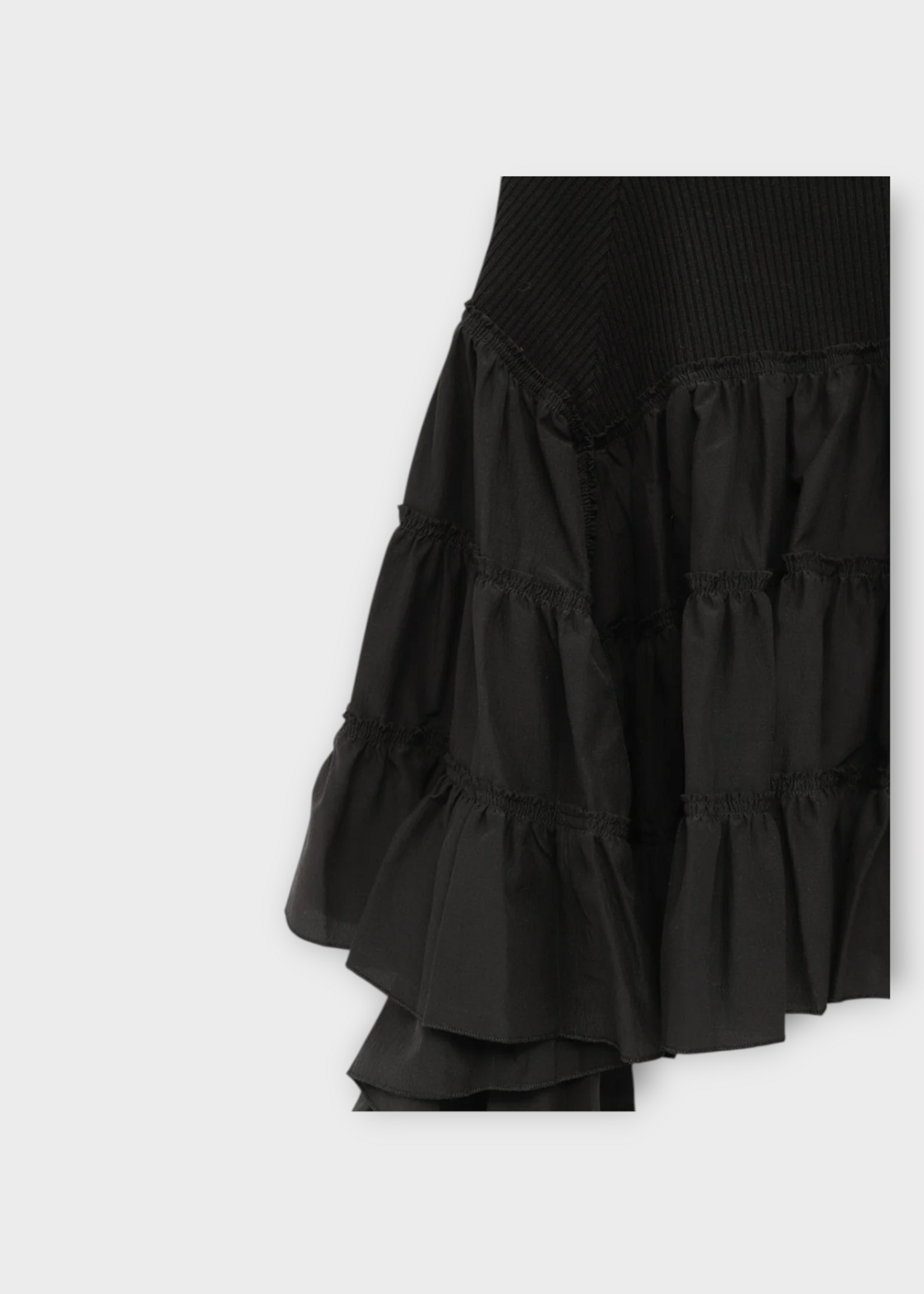 J.W.Anderson J.W.Anderson Skirt, Black, Ruffled Asymmetric Skirt In Black