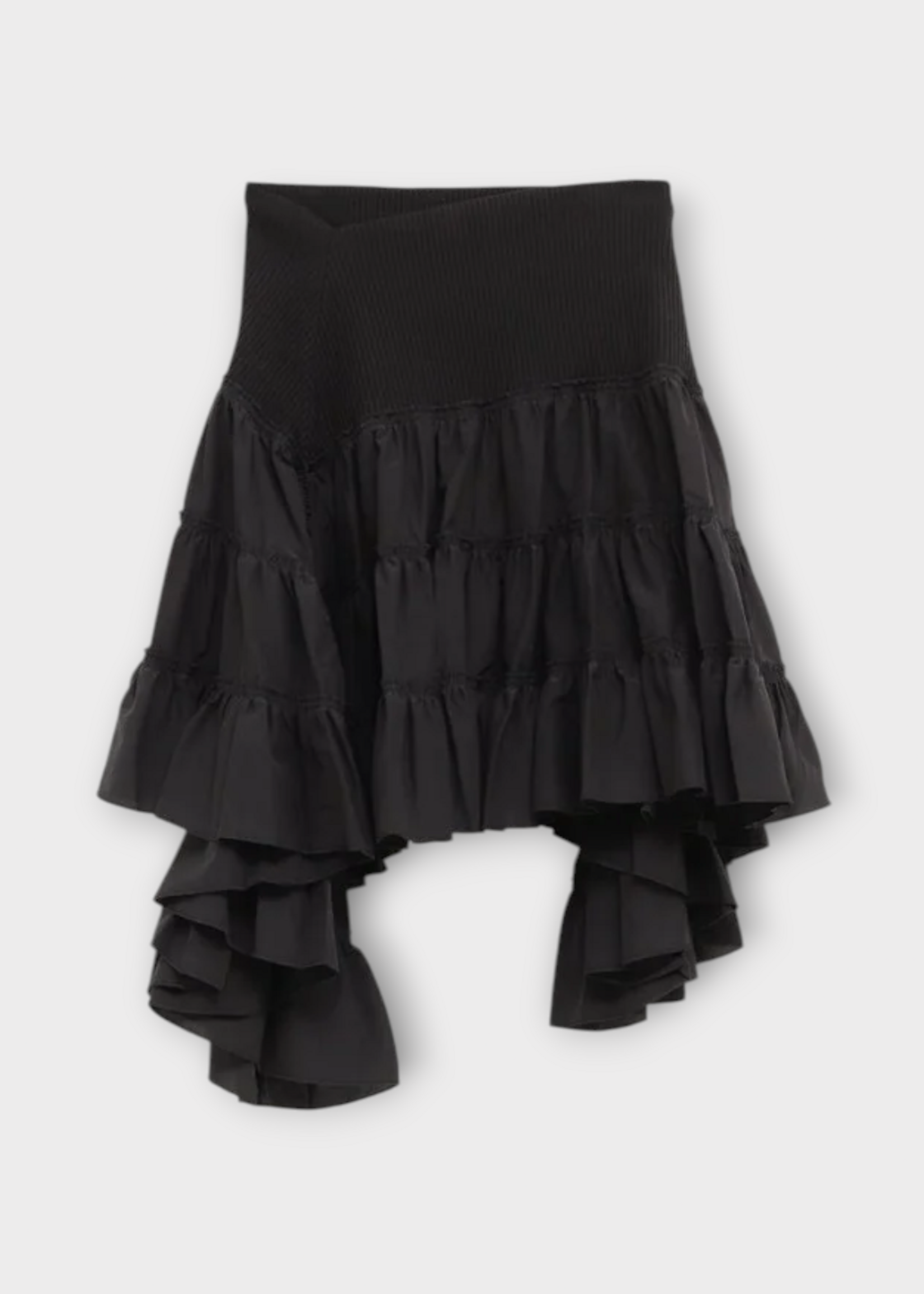J.W.Anderson J.W.Anderson Skirt, Black, Ruffled Asymmetric Skirt In Black