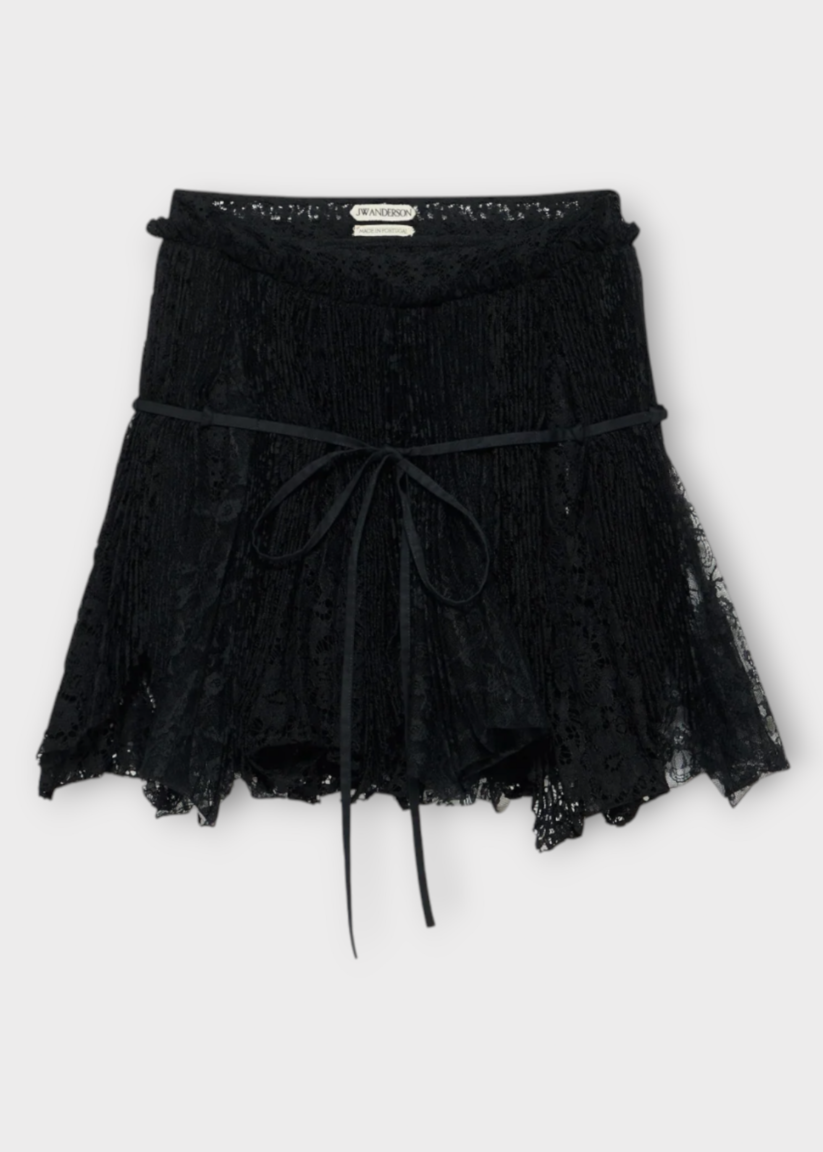 J.W. Anderson J.W.Anderson Skirt, Black, Lace Mini Curtain Skirt In Black