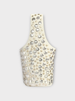 Khaite Khaite Bag, White, Livia Small Lambskin Hand Bag  in Optic White w/ Silver Studs