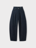 Jacquemus Jacquemus Jeans, Navy, Le De-Nimes High Waist Wide Leg Denim Pants In Navy