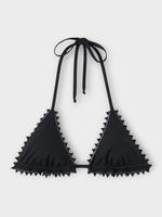 Jacquemus Jacquemus Swimwear, Black, Le Haut De Maillot Picot Triangle Bikini Top In Black