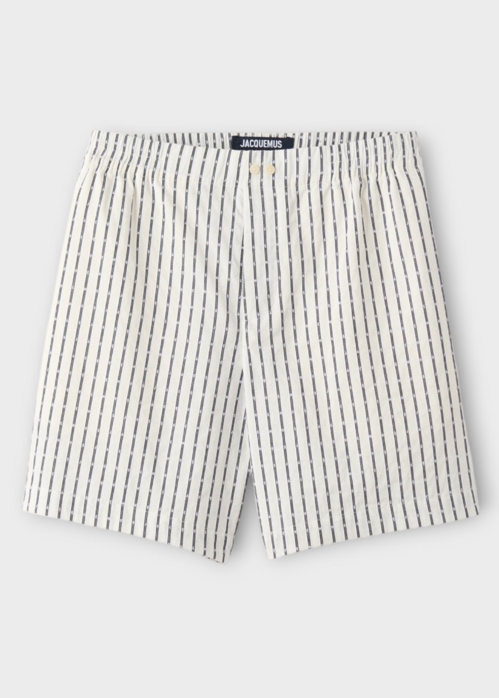 Jacquemus Jacquemus Shorts, White, Le Short Calecon Cotton Striped Shorts In White