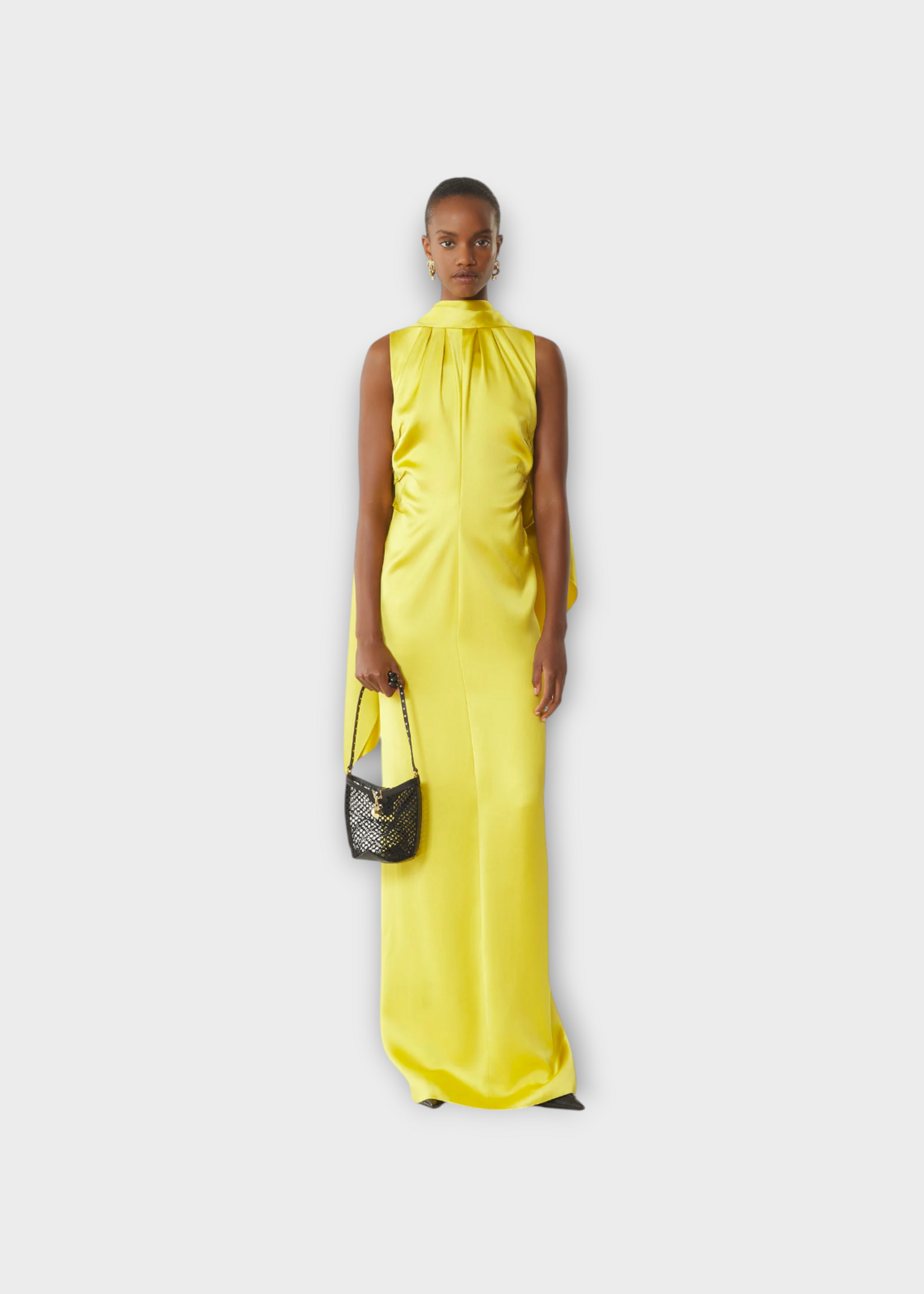 Lanvin Lanvin Bag, Multi, Mesh Nano Bucket Bag In Black & White