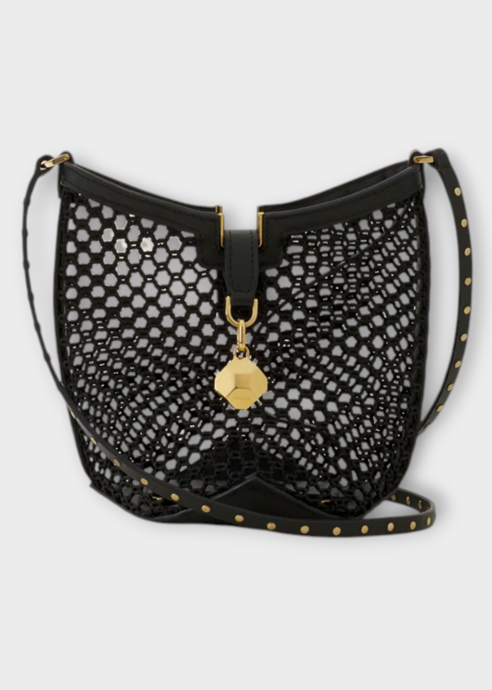 Lanvin Lanvin Bag, Multi, Mesh Nano Bucket Bag In Black & White