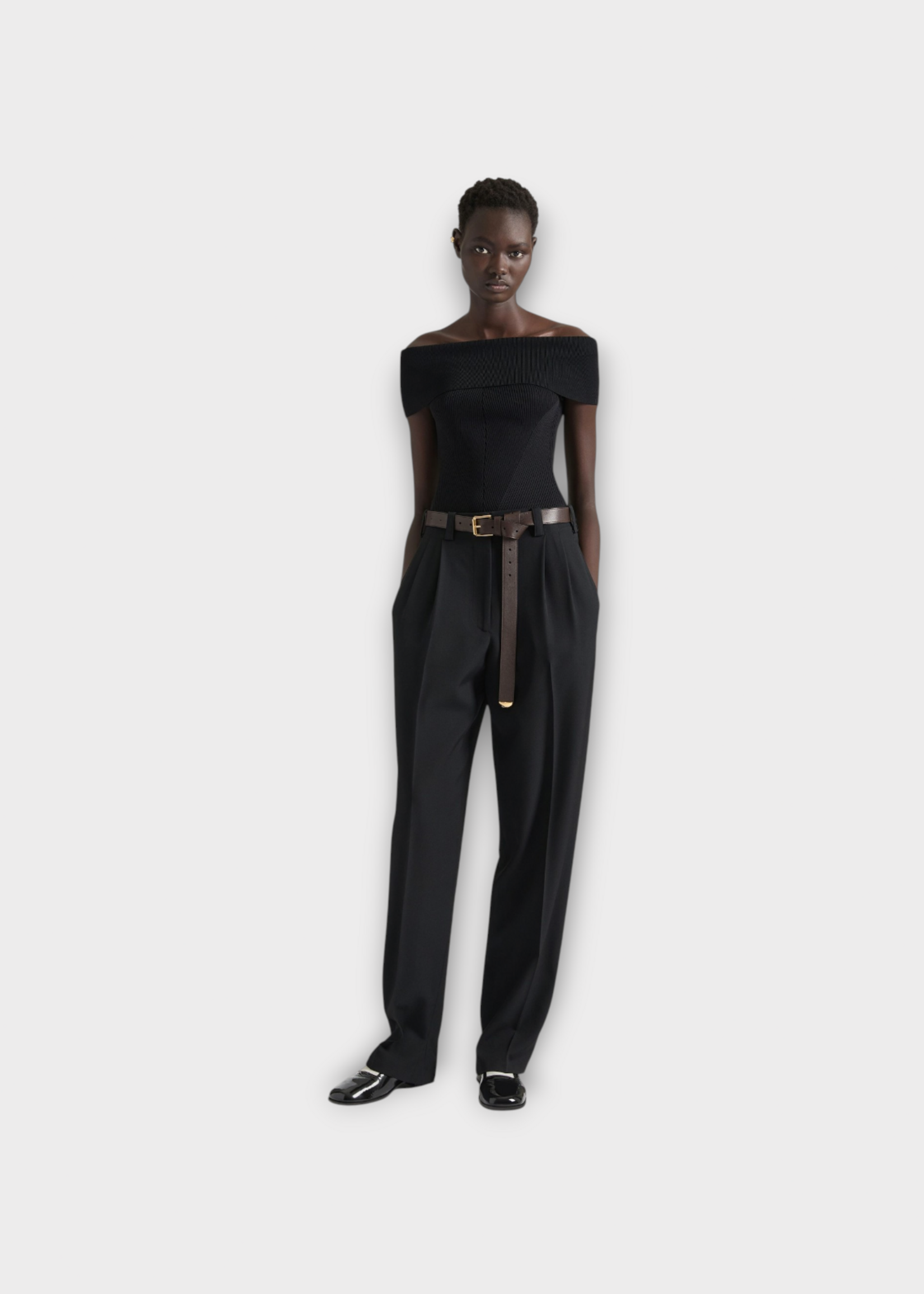 Givenchy Givenchy Trousers, Black, Wool Double Pleats Pants