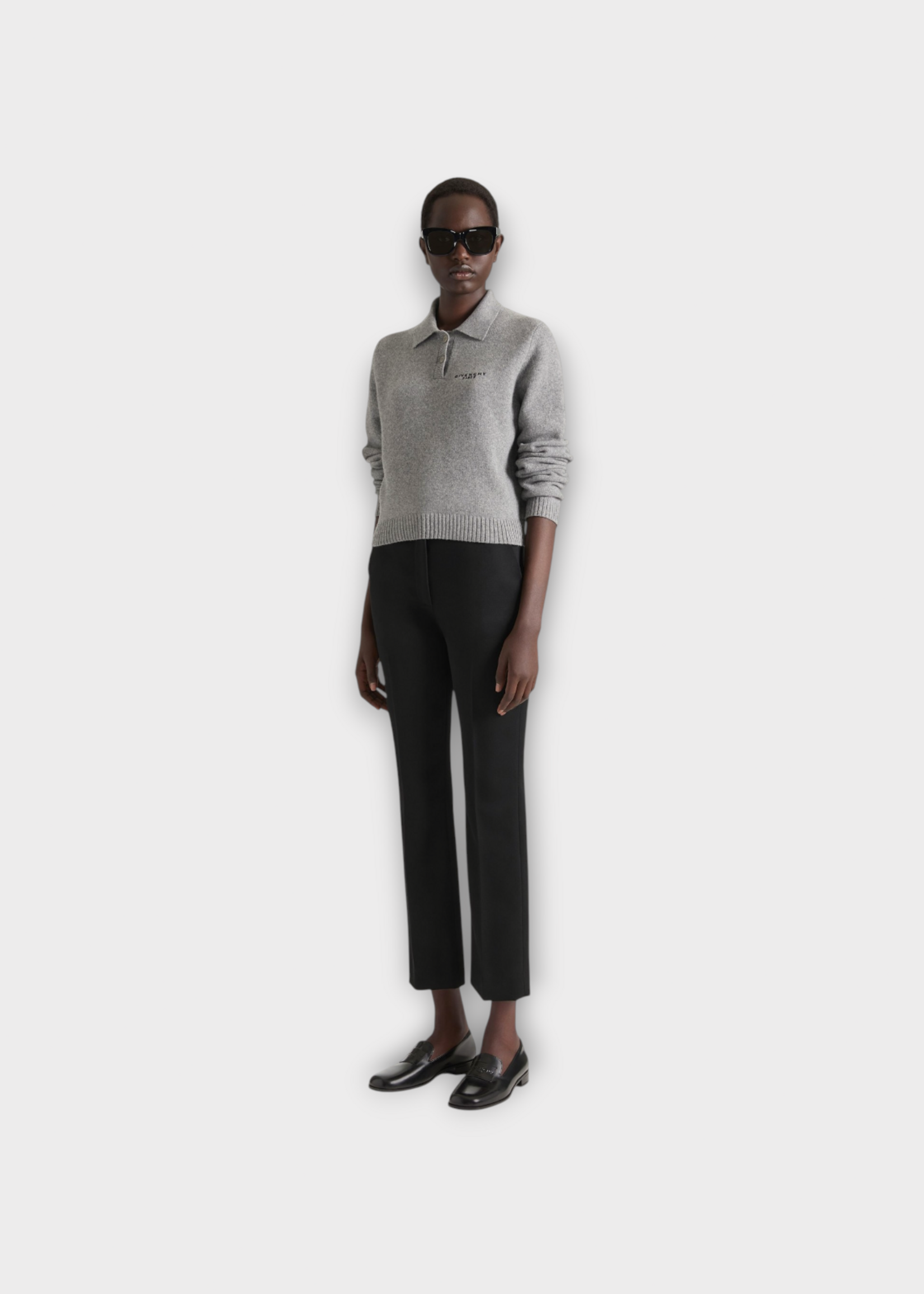 Givenchy Givenchy Trousers, Black, Crepe Cady Slim Fit Ankle Length Tailored Pants