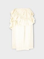 Dries Van Noten Dries Van Noten Skirt, White, Shelby Ruffled Midi Skirt In Ivory