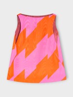 Dries Van Noten Dries Van Noten Dress, Print, Dabel Sleeveless Mini Dress In Fuchsia & Orange w/ Stripe Print