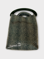 Dries Van Noten Dries Van Noten Bag, Print, Calf Leather Hand Bag in Emerald w/ Dot Snake Print